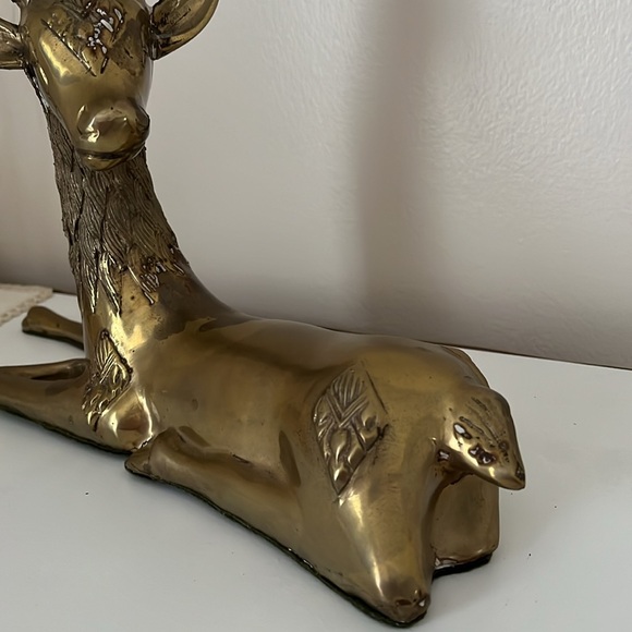 Sigma Taste Seller Deer Gazelle Statue Figure Brass - Picture 7 of 11